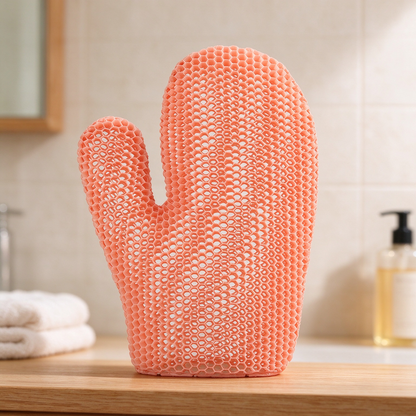 Honeycomb mesh shower scrub gloves