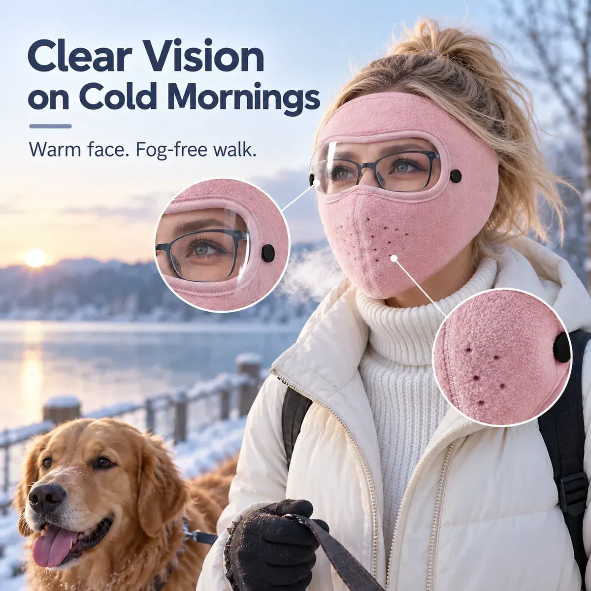 Warm Breathable Face Cover for Winter Cycling & Trail Adventures
