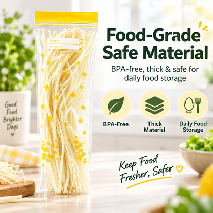 🌿Reusable thickened double-layer food-grade plastic airtight food storage bags