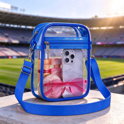 🏟️Stadium Approved Clear Crossbody Bag - Waterproof PVC Transparent Bag