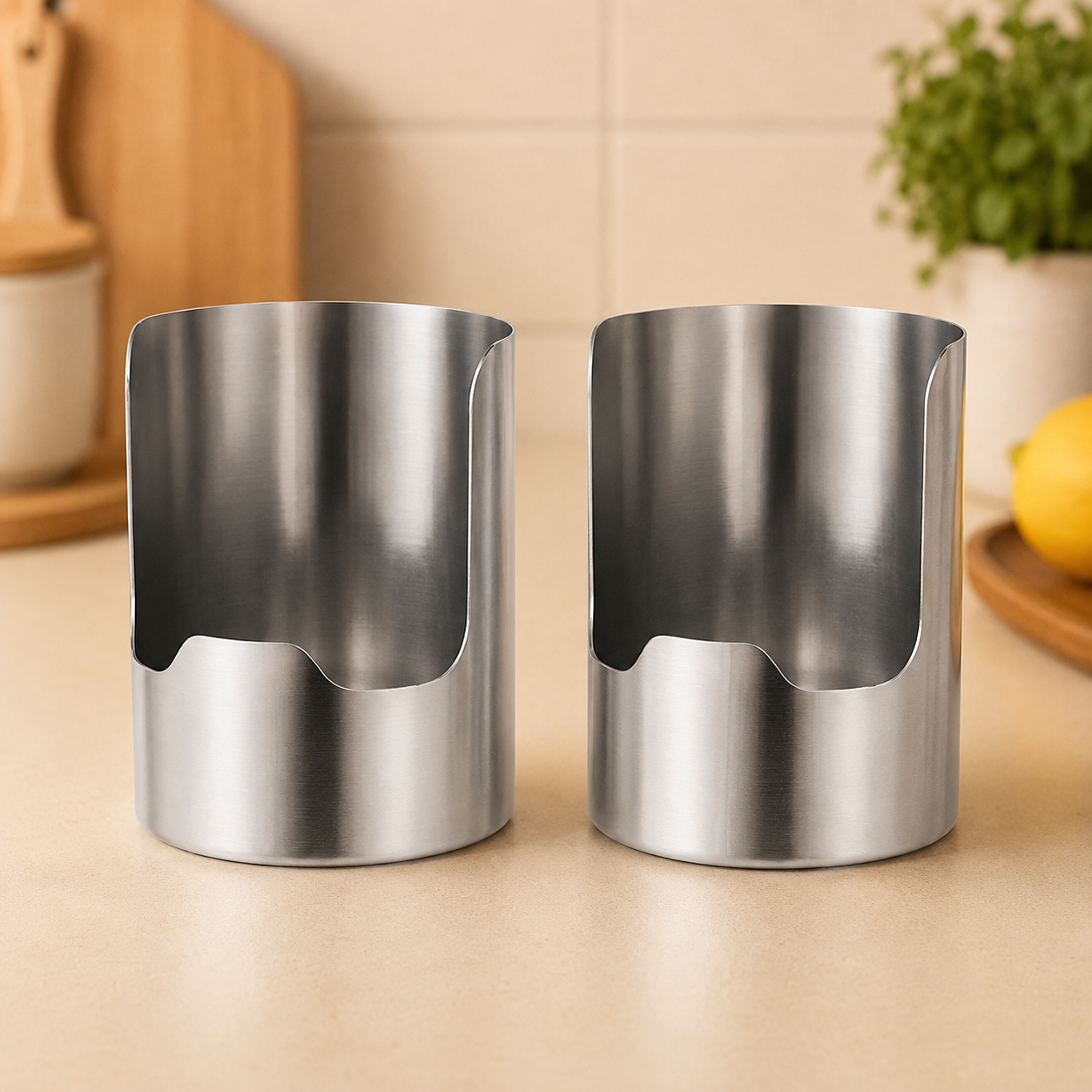 🔥Last Day 50% OFF - 🍴Thickened Stainless Steel Utensil Organizer, Rust Resistant Easy to Clean