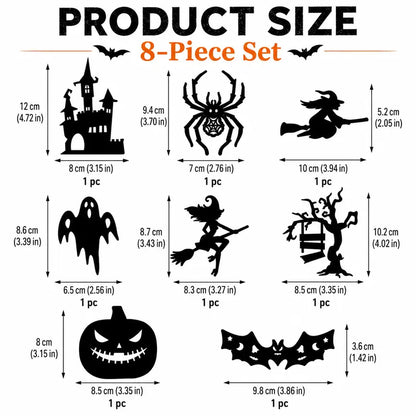 ✨ Halloween LED Silhouette Wall Light Stickers | Wire-Free Decor🎃