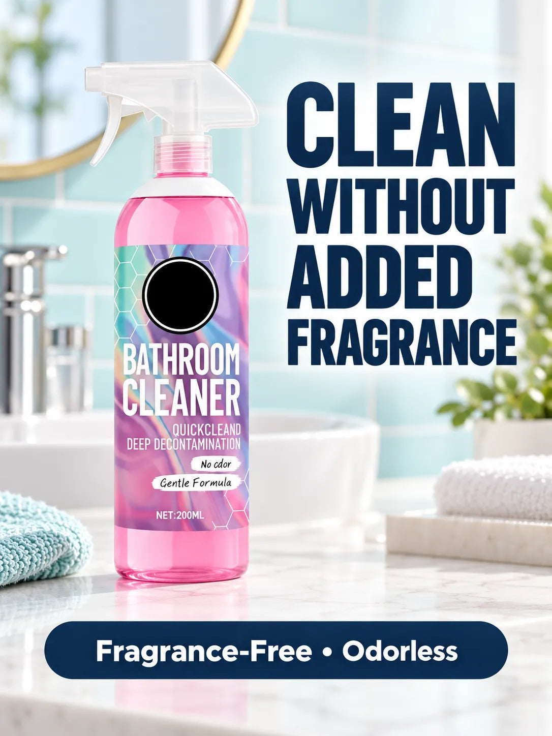 ✨ Fragrance-Free Bathroom Cleaner | Refresh Your Bathroom
