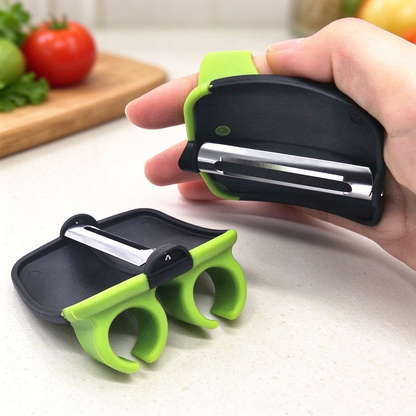 🥔2-Piece Handheld Vegetable Peeler Set – Features Rubber Finger Grips for Comfortable Handling