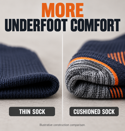 🧦 Cushioned Crew Socks – Thick Comfort for Chilly Morning Walks