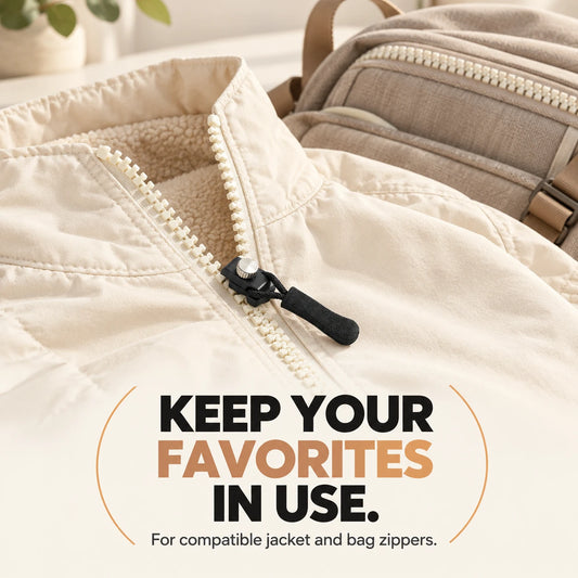 Zipper Repair Slider – No-Sew Screw-On for #3 & #5 Zippers 🧵