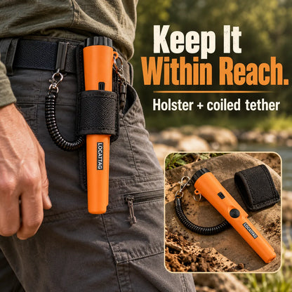 🔎 Handheld Metal Detector Pinpointer – 360° Scanning, Sound & Vibration Alerts + LED Light