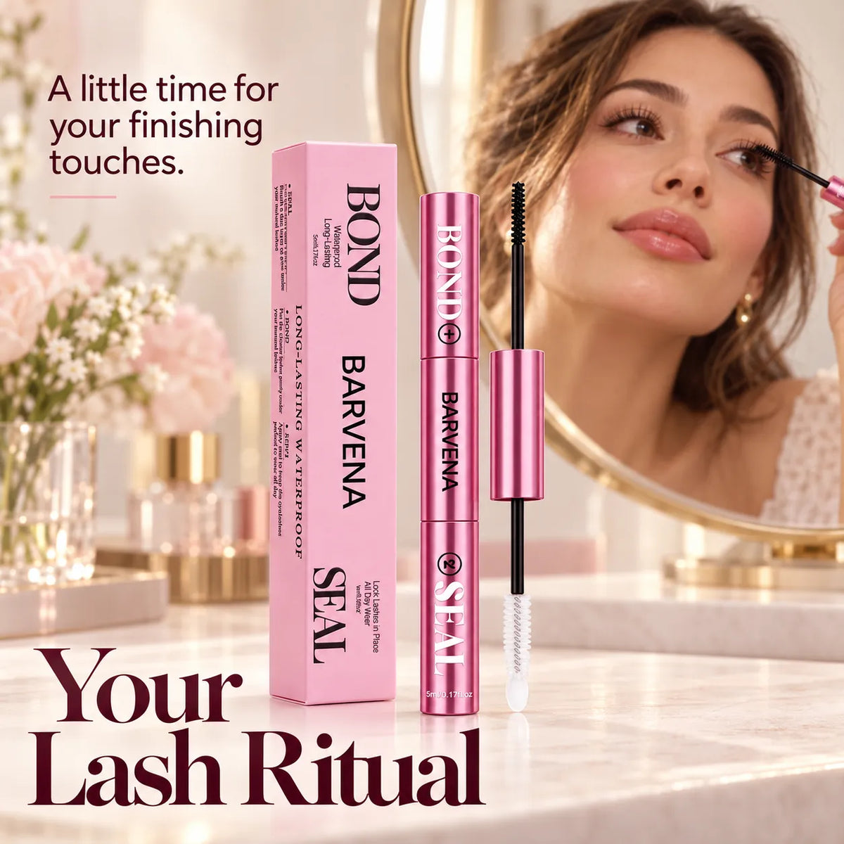 ✨ 2-in-1 Lash Bond & Seal for DIY Cluster Lashes 💗 Black Bond + Clear Seal