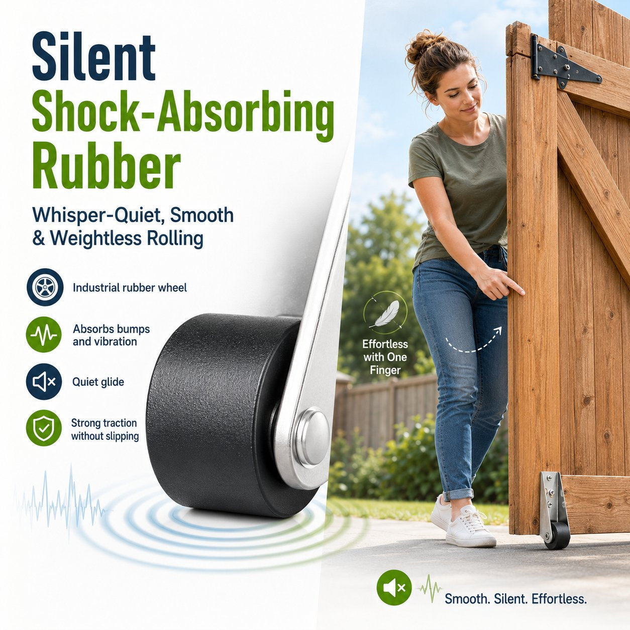 🔧 110LBS Vertical Track Roller – Anti-Wobble Door Guide System