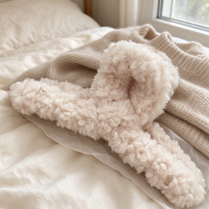 Plush shark claw hair clip
