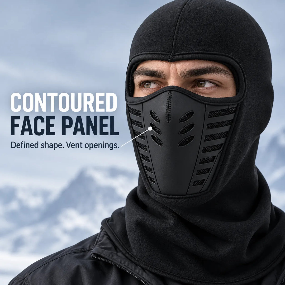 ❄️ Winter Fleece Balaclava with 3D Face Panel | Full Head, Face & Neck Coverage 🏔️