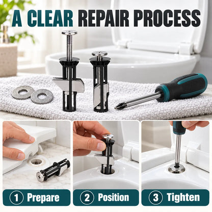 🔧 Toilet Seat Replacement Bolt Kit – Toggle Fixings with Washers