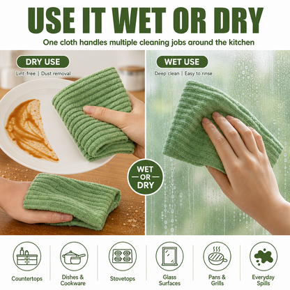 🔥Limited time 50% OFF-Reusable Super Absorbent Kitchen Cleaning Cloth♻️