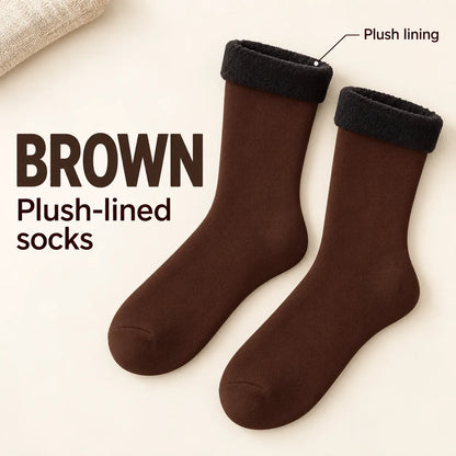 🧦 Fleece-Lined Cozy Socks – Warm Winter Comfort, Two Ways to Wear