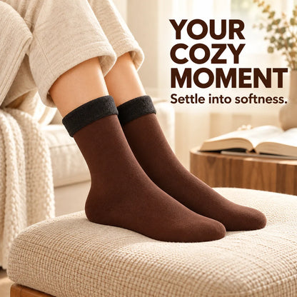 🧦 Fleece-Lined Cozy Socks – Warm Winter Comfort, Two Ways to Wear