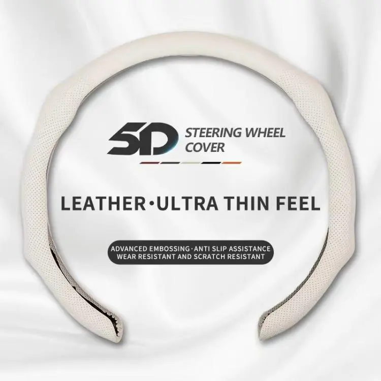 🚗 Napa Leather Steering Wheel Cover – Ultra-Thin Comfort ✨