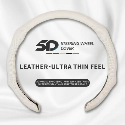 🚗 Napa Leather Steering Wheel Cover – Ultra-Thin Comfort ✨