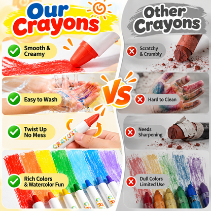 🎨 Washable Silky Twist-Up Crayons