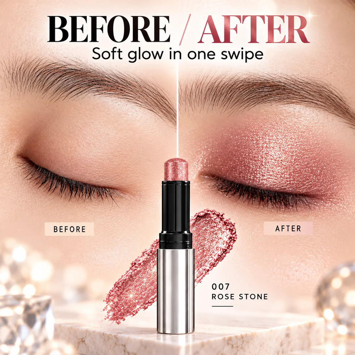 ✨ Jelly Shimmer Eyeshadow Stick – One-Swipe Sparkling Eye Makeup
