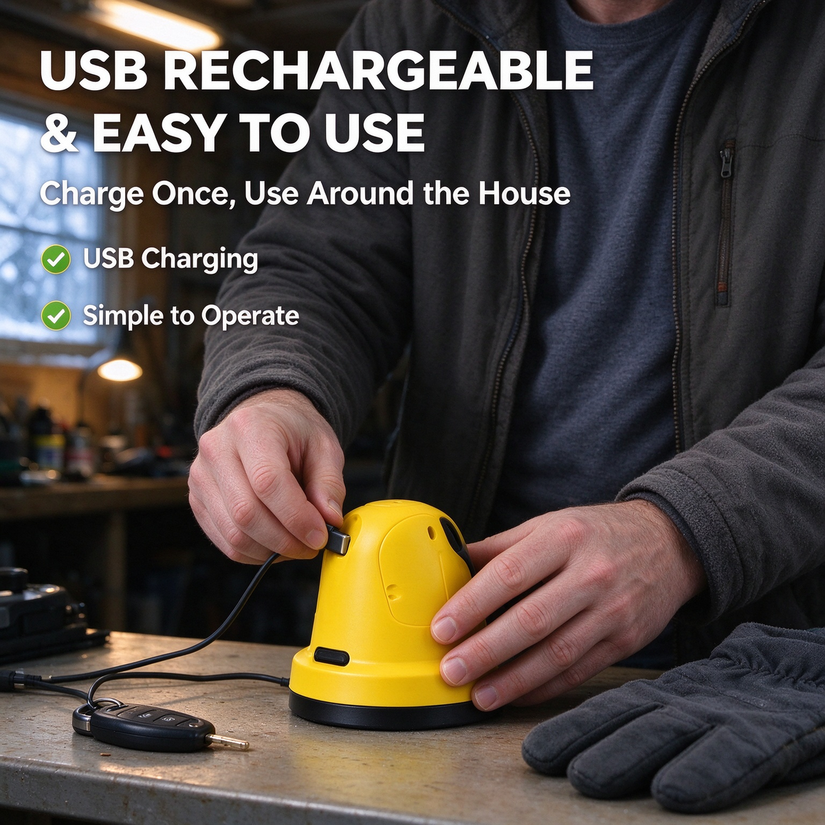 USB Rechargeable Electric Car Ice Scraper