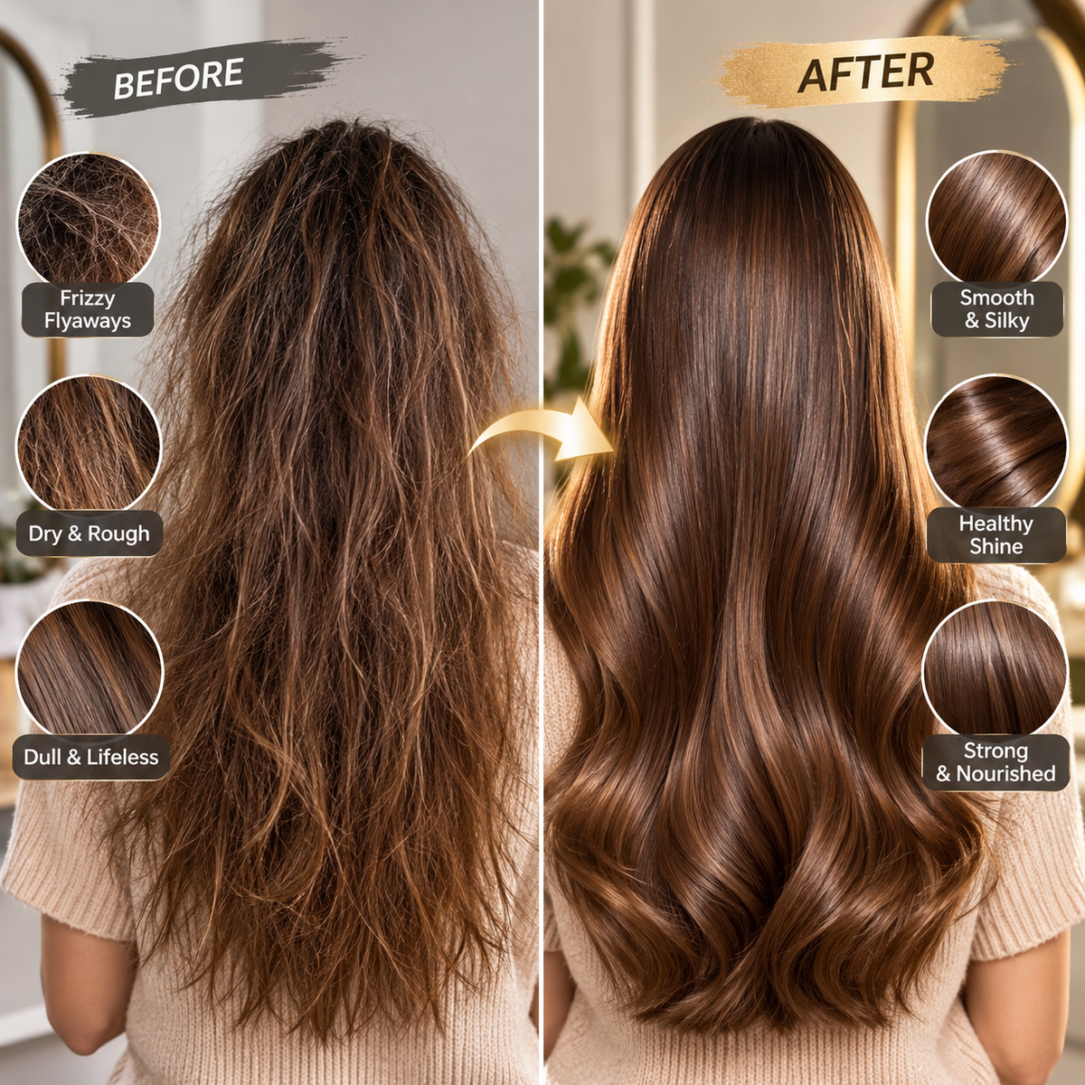 💆‍♀️ Keratin Hair Smoothing Essence - Deep Repair & Anti-Frizz Cream