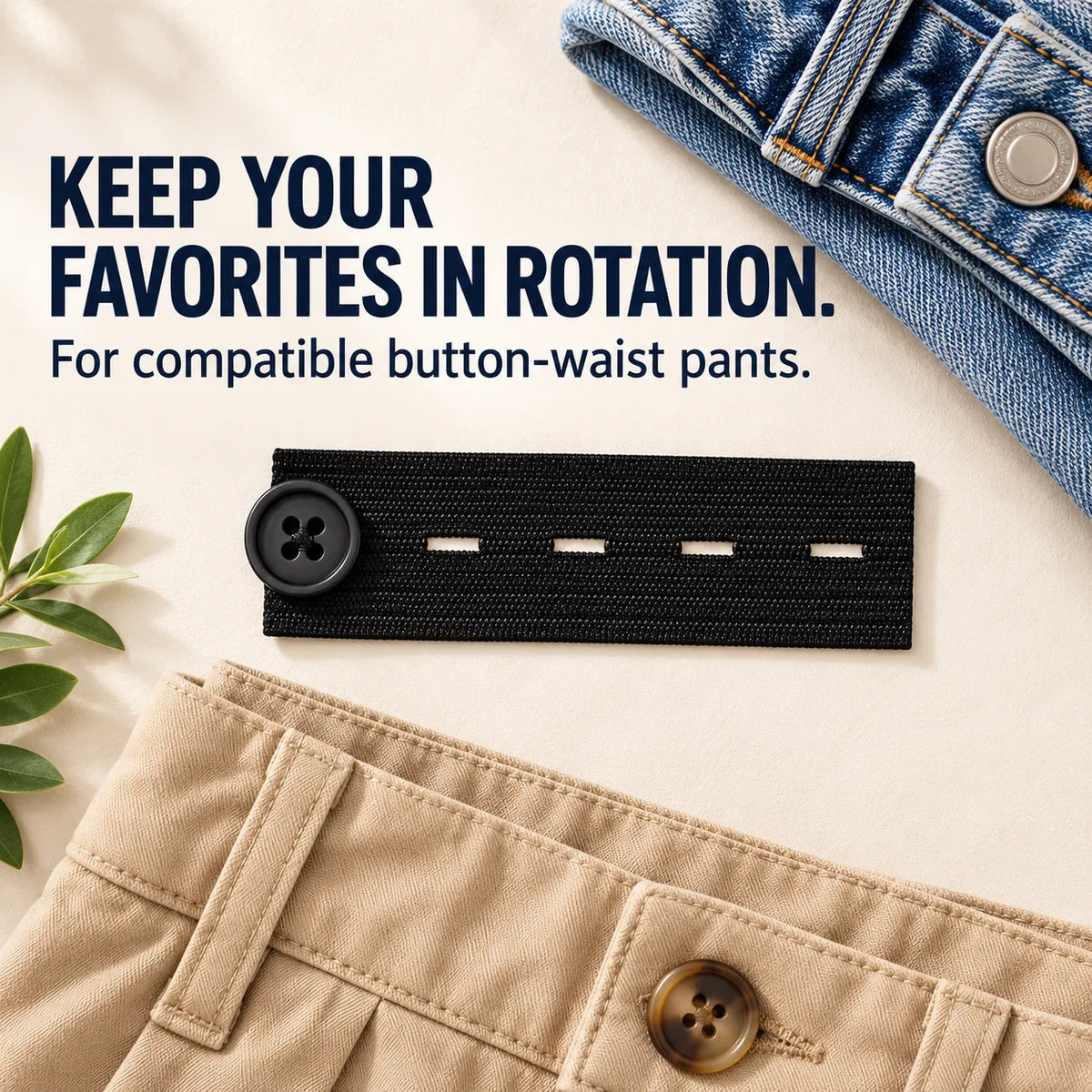 ✨ Waistband Extender for Jeans & Pants — No Sewing