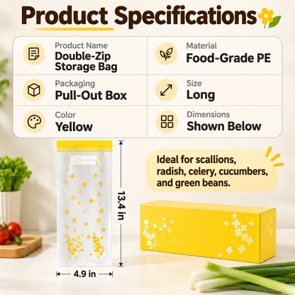 🌿Reusable thickened double-layer food-grade plastic airtight food storage bags
