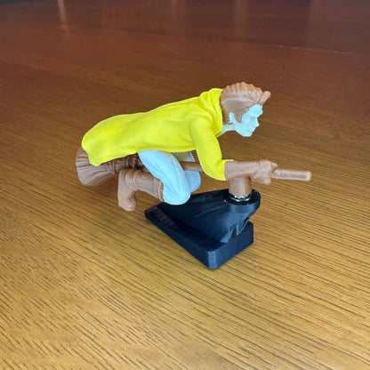 🧙‍♀️✨ Witch & Wizard Broomstick Dashboard Ornament – Magical Ride