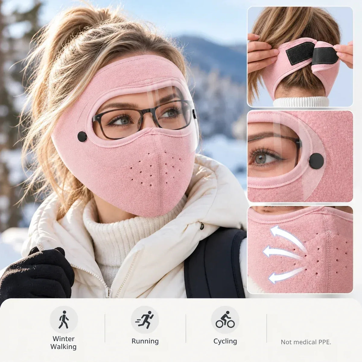 Warm Breathable Face Cover for Winter Cycling & Trail Adventures