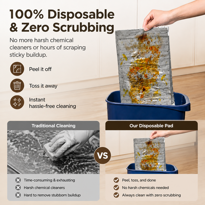🧽5-piece pack of disposable refrigerator top oil-absorbing pads