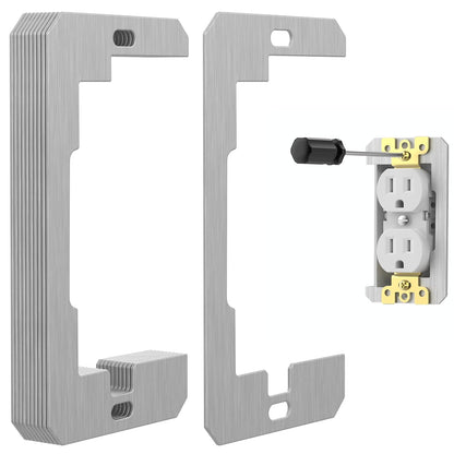 Wall Plate Spacer 10-Pack | Metal Outlet Leveling Plates