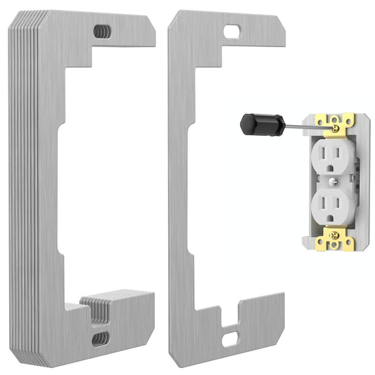 Wall Plate Spacer 10-Pack | Metal Outlet Leveling Plates