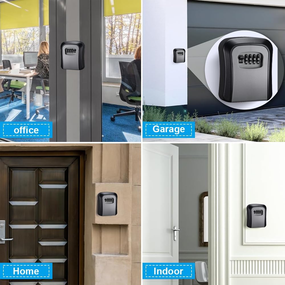 🔢Wall-Mounted 4-Digit Combination Key Safe Box