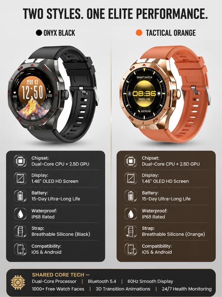 Stylish multi-functional sports monitoring watch