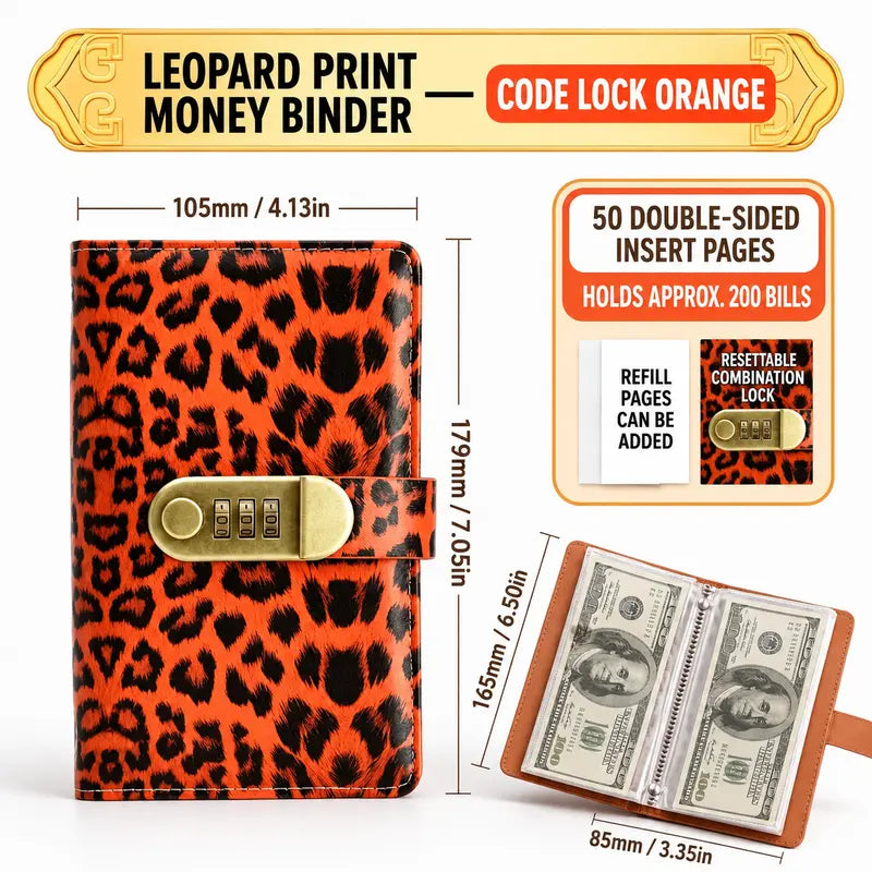 Combination Lock Cash Binder – A6 Budget Organizer