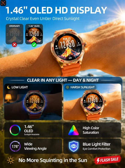 Stylish multi-functional sports monitoring watch