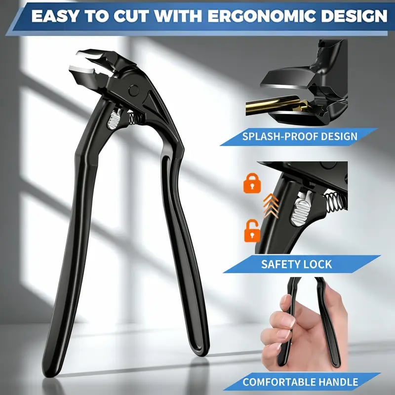 ✂️🖤 Easy-Grip Curved Nail Clipper for Seniors