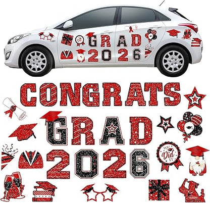 2026 Graduation Car Magnet Decor Set