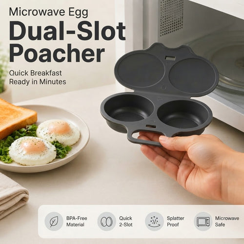 🍳Dual-cavity microwave egg cooker
