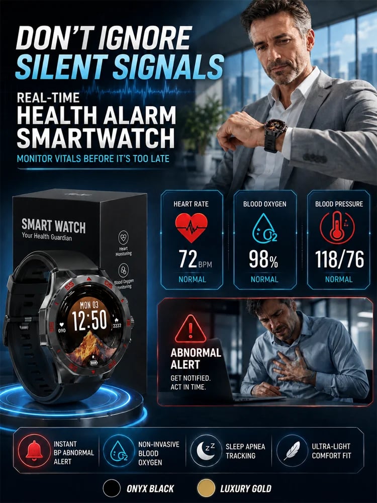 Stylish multi-functional sports monitoring watch