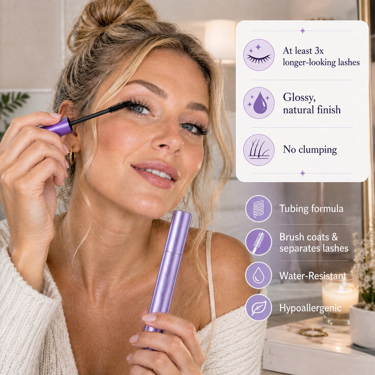 ✨ PrimeLash Nourishing Mascara – Instant Volume & Length for Mature Lashes