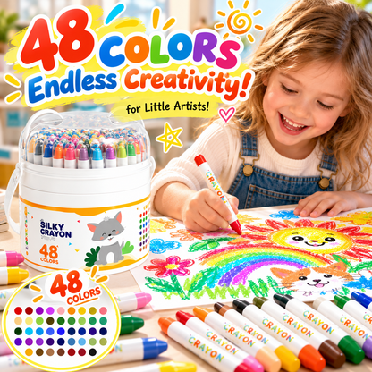 🎨 Washable Silky Twist-Up Crayons