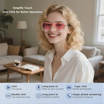 😎 Smart Bluetooth 5.4 Sunglasses – Hands-Free Music & Calls 🎧