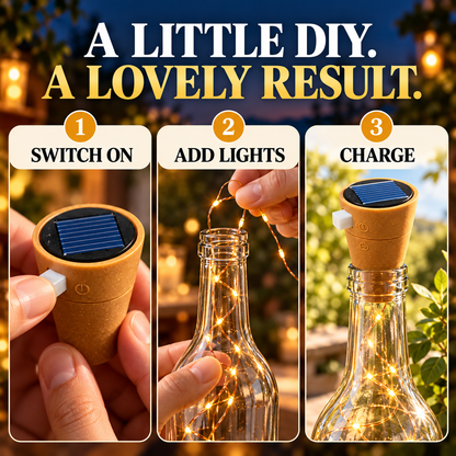 ☀️ Solar Bottle Cork Fairy Lights 🍾 Turn Empty Bottles into Cozy Decor ✨
