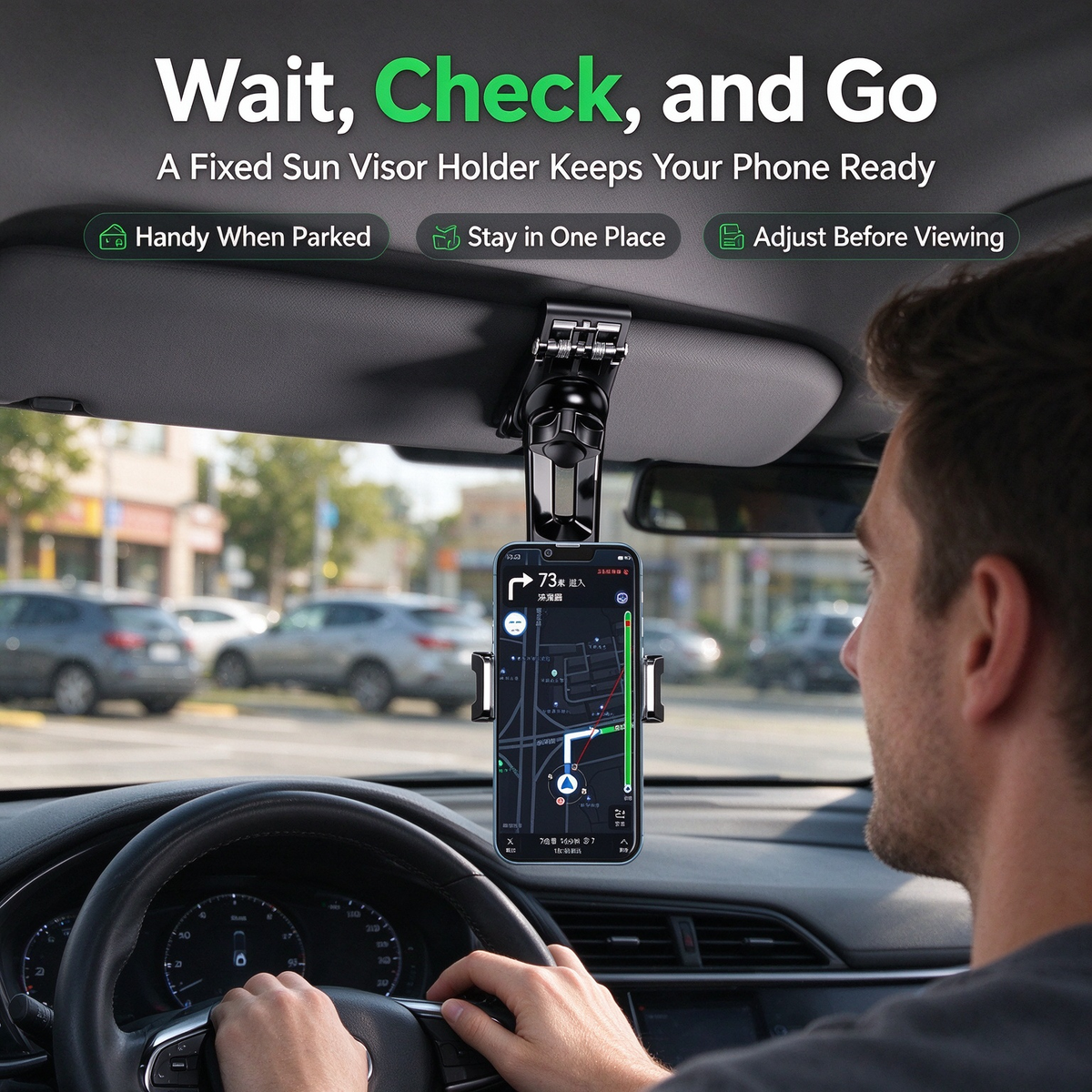 360° Rotatable Sun Visor Phone Holder