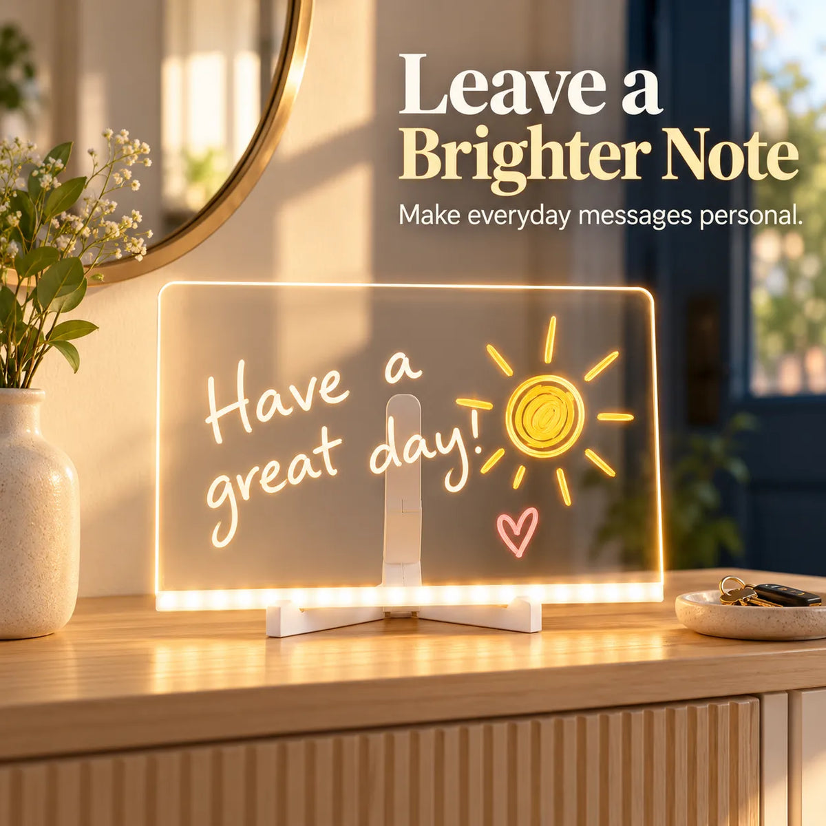 🎨 LED Light-Up Drawing Board for Kids – Reusable Clear Doodle Board with Colorful Markers & Adjustable Stand ✨
