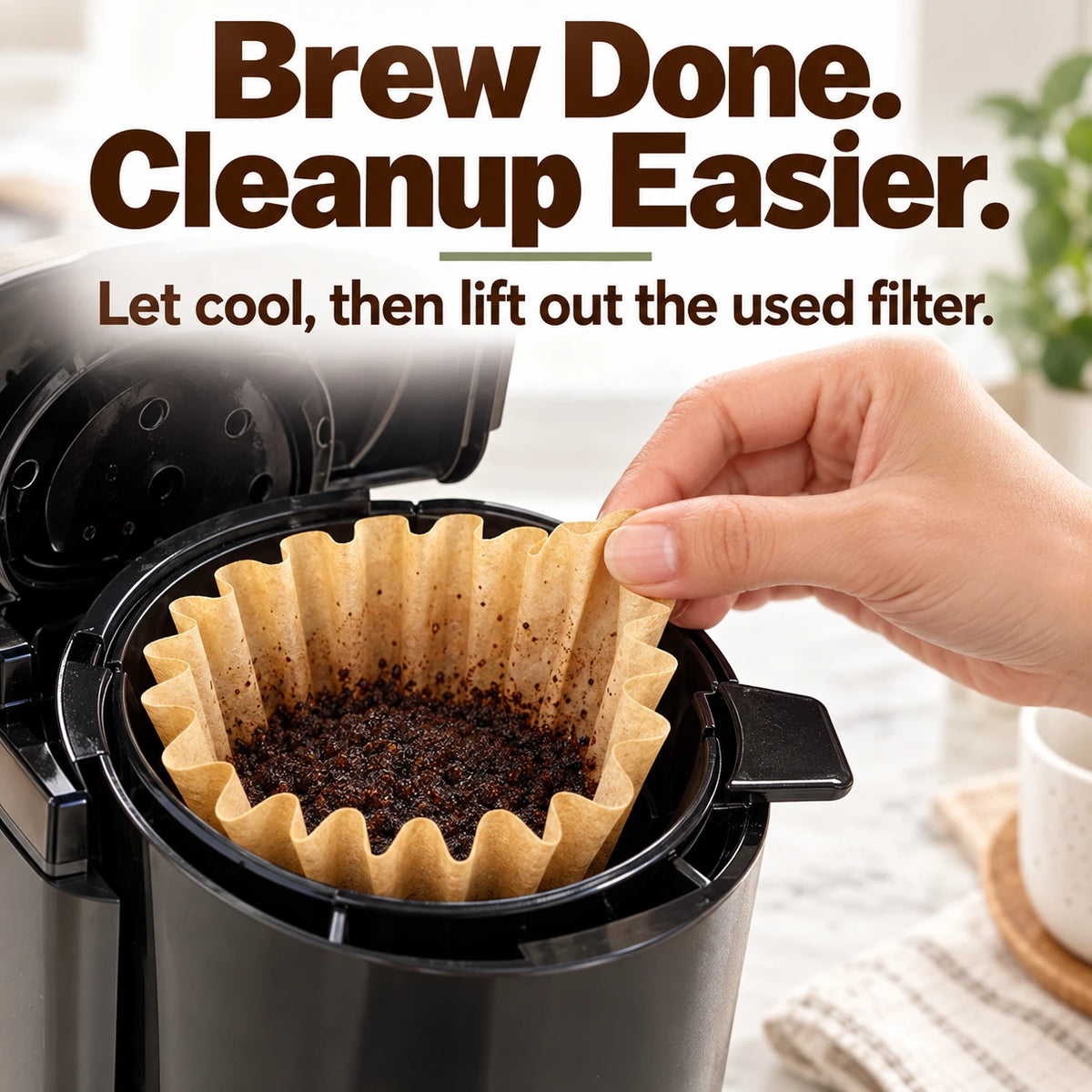 Basket-Style Paper Coffee Filters ☕ For Ninja PB041 & PB051