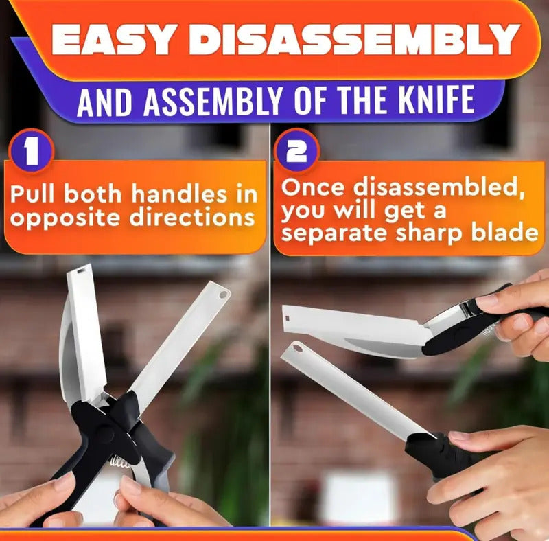 ✂️ 2-in-1 Kitchen Scissors & Cutter 🍅
