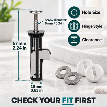 🔧 Toilet Seat Replacement Bolt Kit – Toggle Fixings with Washers