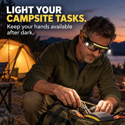 💡 Rechargeable LED Headlamp Glasses – Hands-Free Light